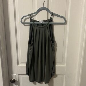 Women's Dark Green Sleeveless Top